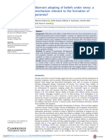 Aberrant Adapting of Beliefs Under Stress A Mechanism Relevant To The Formation of Paranoia