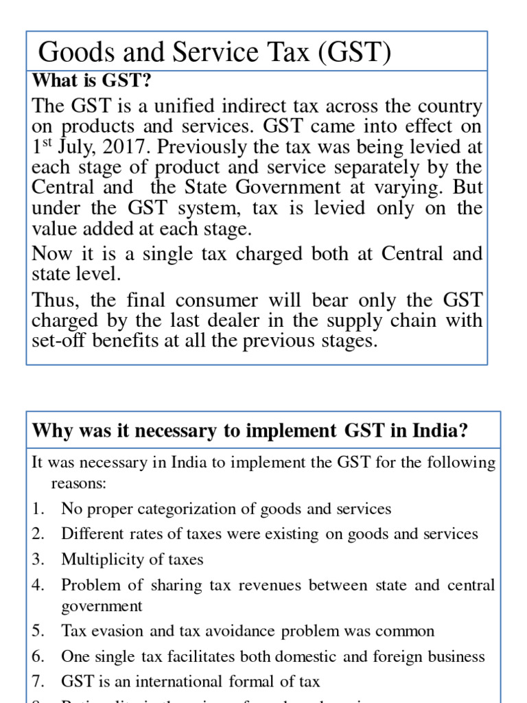 Overview of Goods and Service Tax (GST) | PDF | Taxes | Value Added Tax