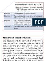 Tax Benefits Under Telecommunication Services