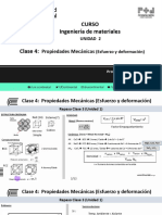 CLASE 4, Propiedades Mecanicas (Esfuerzo y Deformacion)