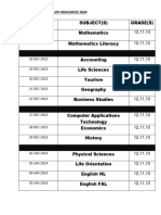 SST Free Resources Timetable