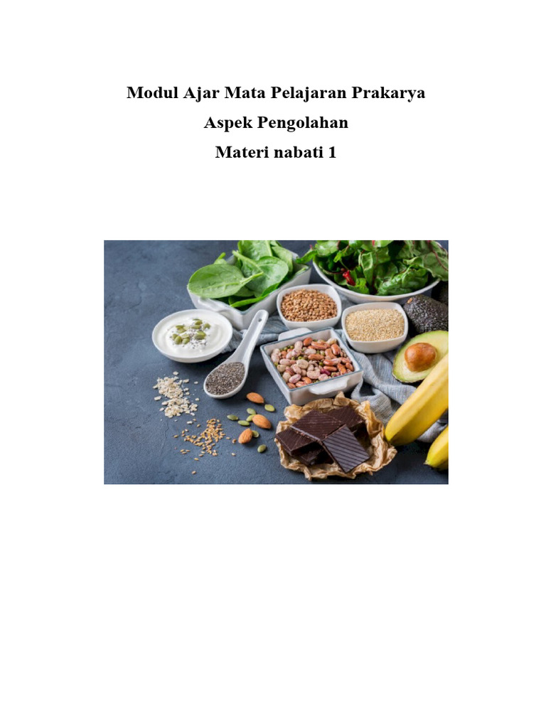 Pengolahan Bahan Nabati untuk SMP | PDF