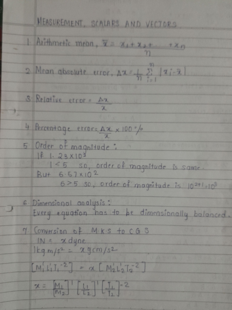 Method Formula Sheet