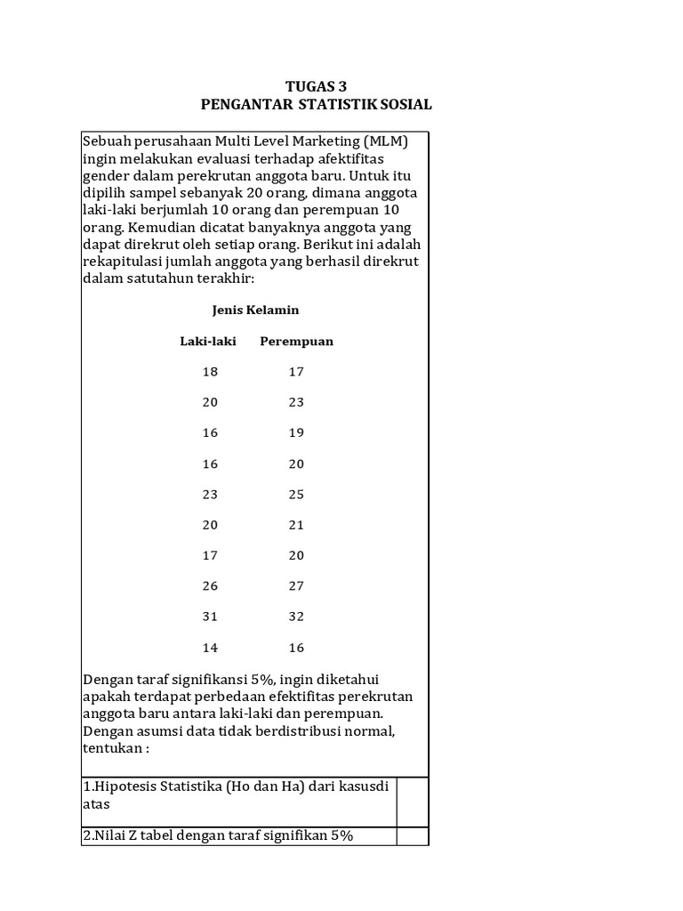 Evaluasi Gender dalam Perekrutan MLM | PDF
