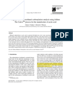 High Productivity Methanol Carbonylation Catalysis Using Iridium The CativaTM Process For The Manufacture of Acetic Acid