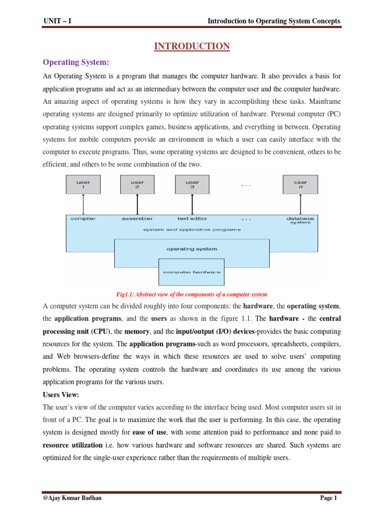 Unit_3_Introduction_to_Operating_System_Concepts | PDF | Operating ...