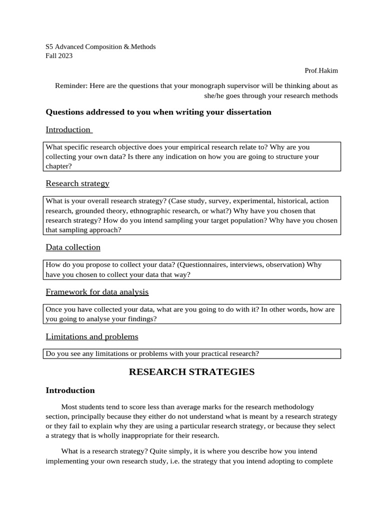 4-Questions and Research Strategies | PDF | Sampling (Statistics ...