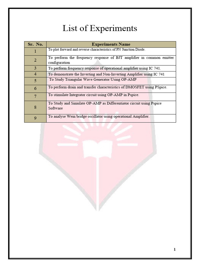 Ec Edc Lab Manual SeIii PDF