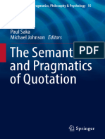 Saka & Johnson - The Semantics and Pragmatics of Quotation - 2017