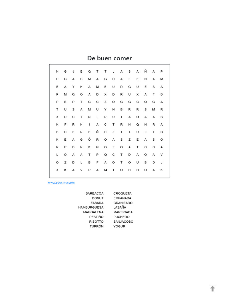 Sopa de Letras - de Buen Comer | PDF