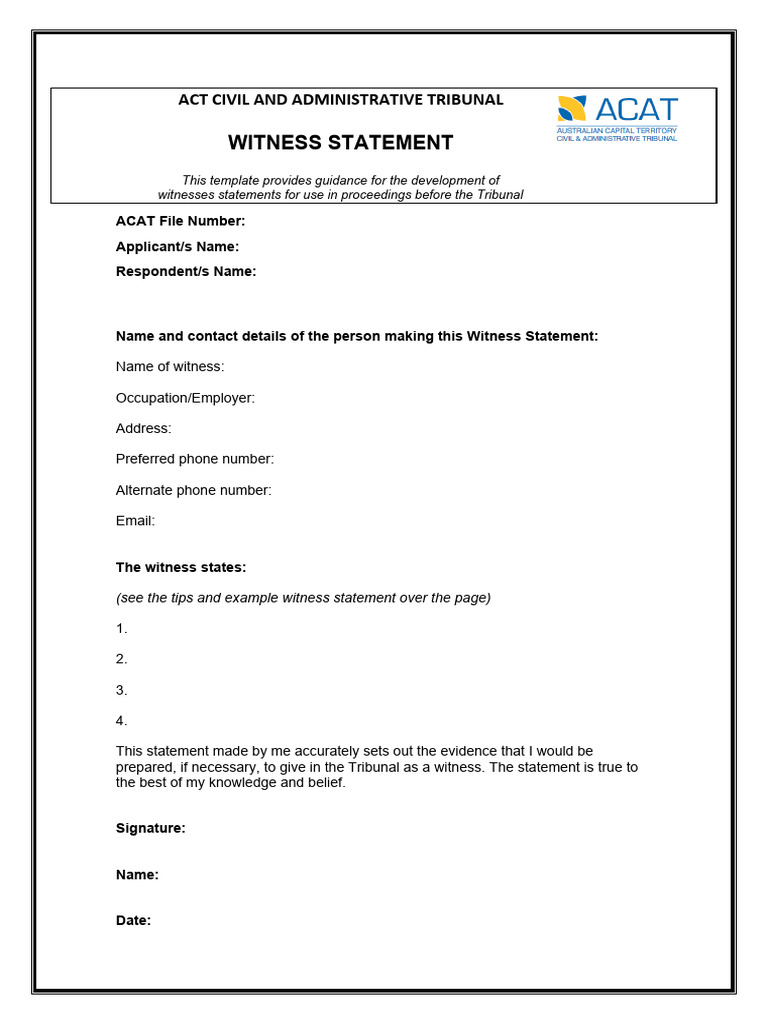 Witness Statement | PDF | Witness | Knowledge