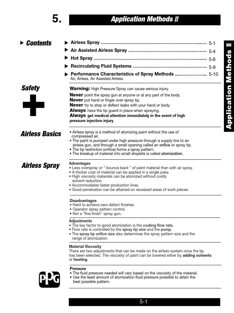 Airless Spray Techniques Overview | PDF | Pump | Chemistry