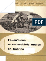 Fokon'Olona Et Collectivité Rurale en Imerina