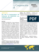 Dos Años de Funcionamiento Del Parlamento Del Mercosur: Una Evaluación Preliminar