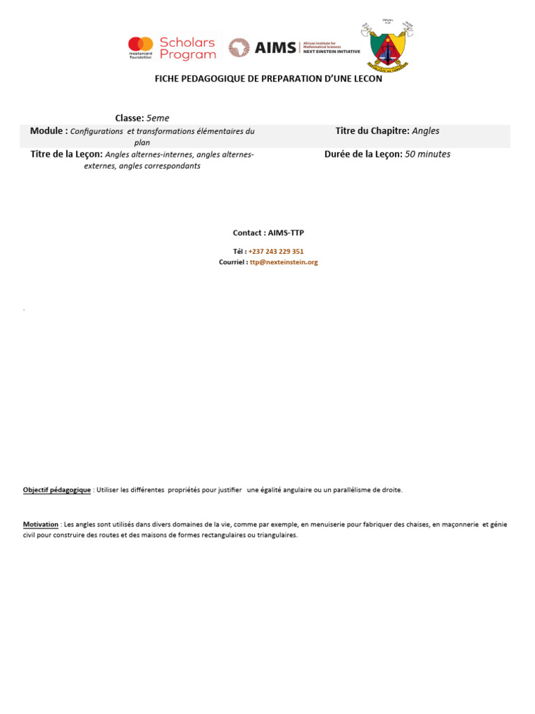 Angles alternes : internes et externes | PDF | Droite (mathématiques ...