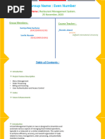 Object Oriented Programming Food Management System Slide