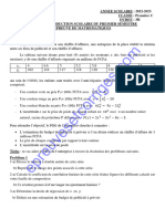 Mathematiques 1ere C, Deuxieme Devoir Du Premier Semestre 2022-2023 Ceg 1 Ikpinle