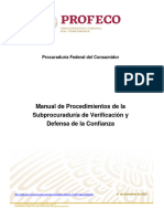 Manual de Procedimientos de La Subprocuraduria de Verificacion y Defensa de La Confianza