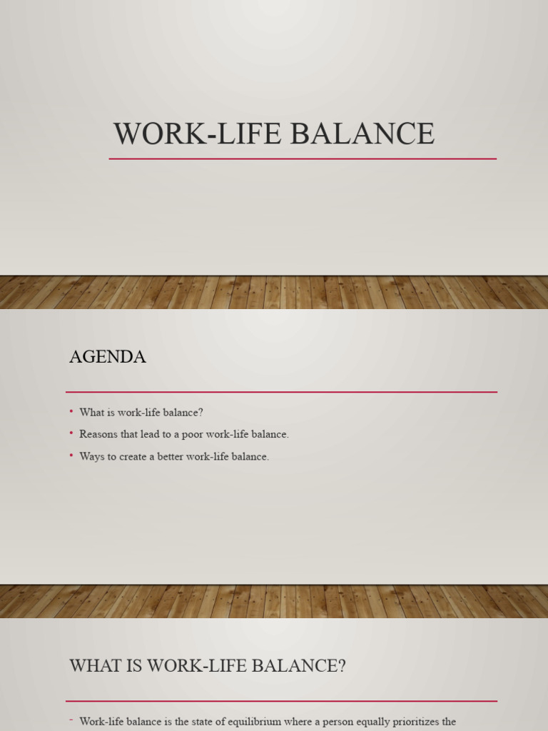 Work-Life Balance | PDF