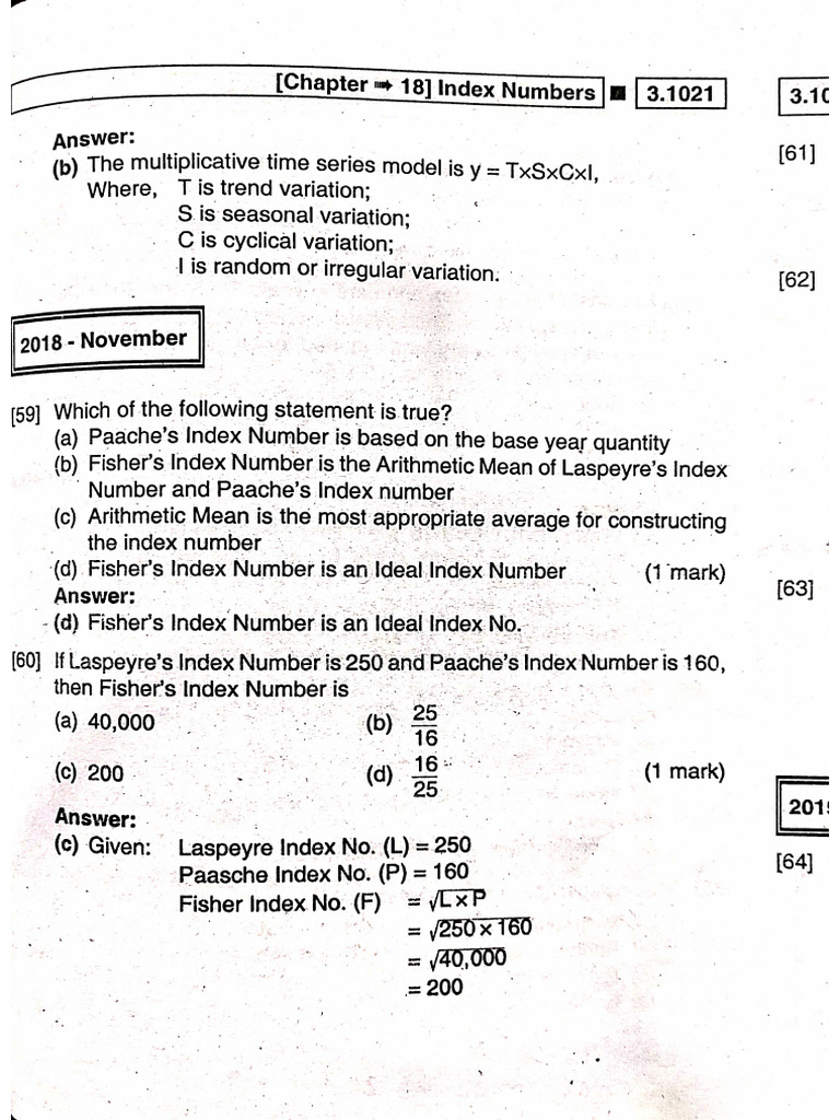 Understanding Fisher's Index Number | PDF | Price Indices