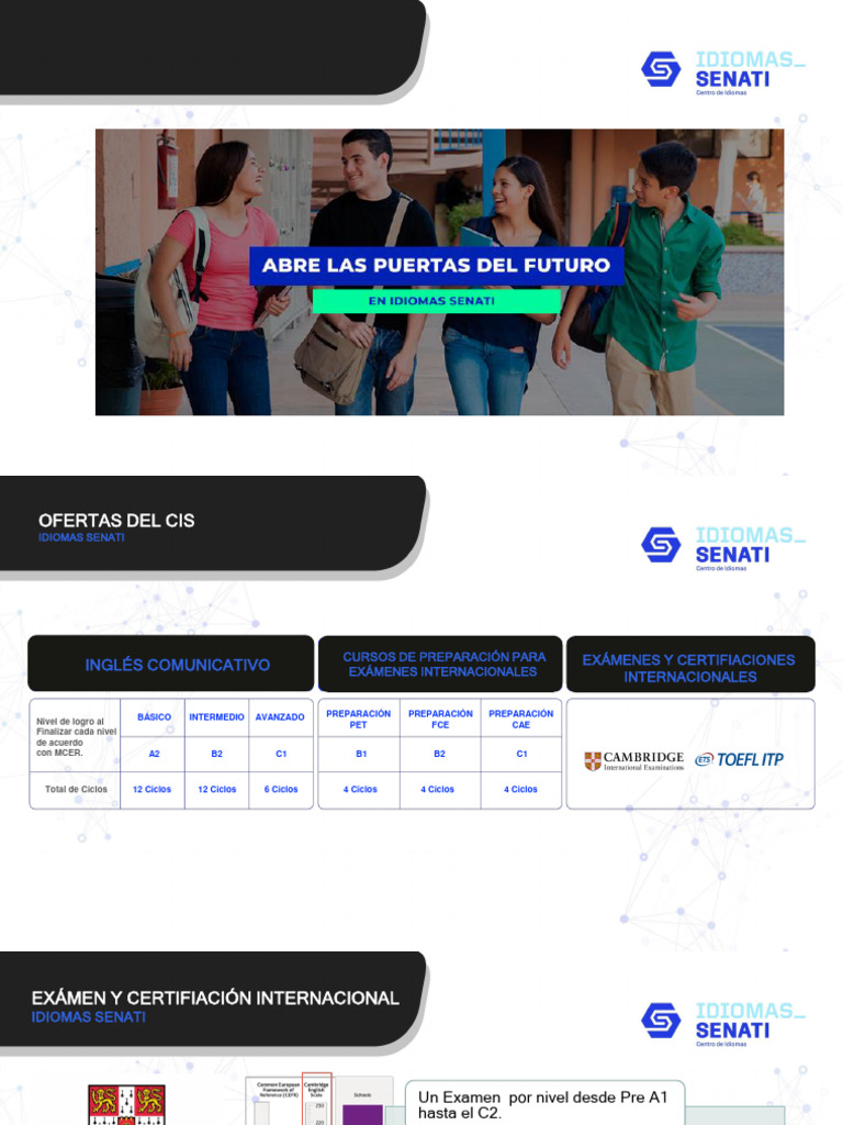 Cursos y Certificaciones de Idiomas SENATI | PDF