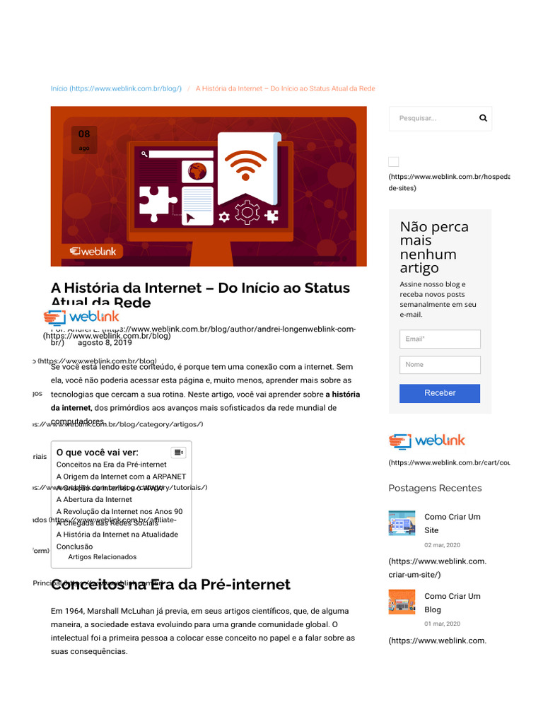 História da Internet: Da ARPANET à Atualidade | PDF | Internet | Rede ...