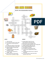 Food and Drink Crossword