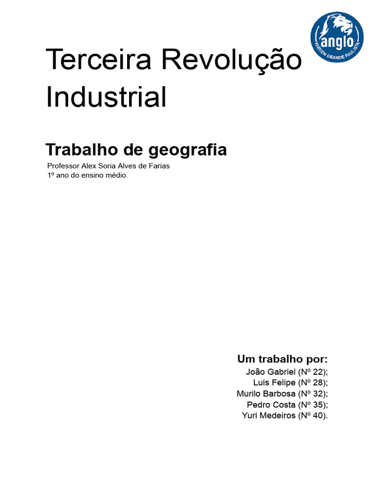 Consequências da Terceira Revolução Industrial | PDF | Economia ...