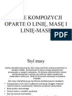 Style Kompozycji Oparte o Linię, Masę