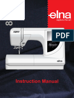 Elna 8200 Sewing Machine Instruction Instruction Manual