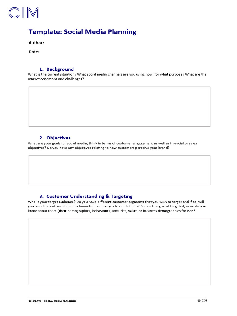 Cim Template Social Media Planning v13 TT | PDF | Popular Culture ...