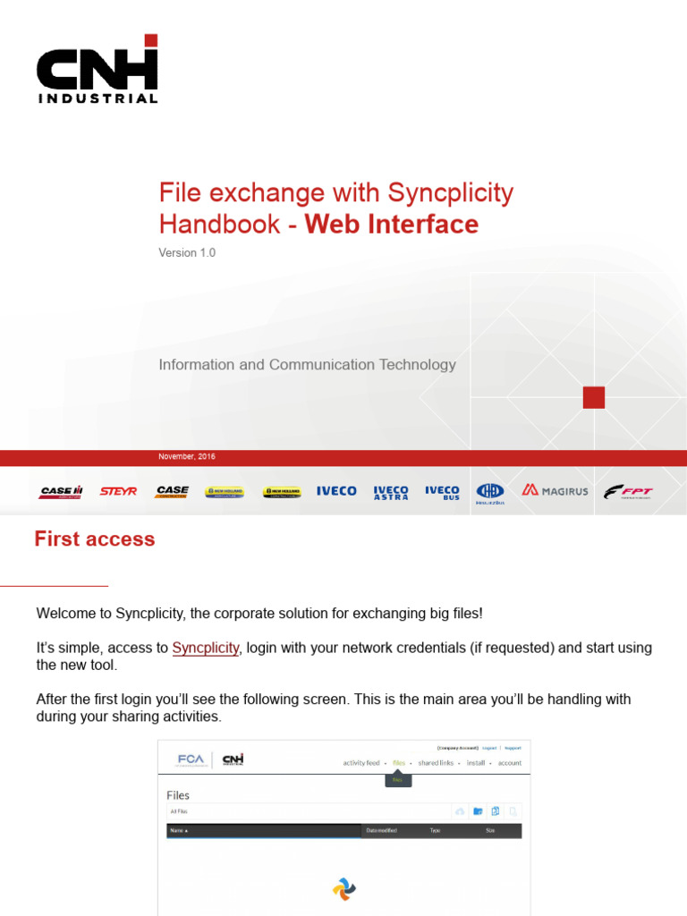Syncplicity File Sharing Handbook | PDF | Computer File | Icon (Computing)
