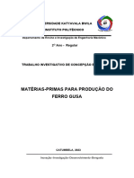 Materias Primas para P Roduxir o Ferro Gusa