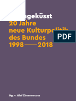 Olaf Zimmermann (HG.) : Wachgeküsst: 20 Jahre Neue Kulturpolitik Des Bundes 1998 - 2018