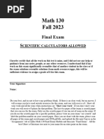 Math 130 F23 Final Exam