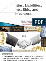 Warranties Bids Patents Insurance Assets and Liabilities