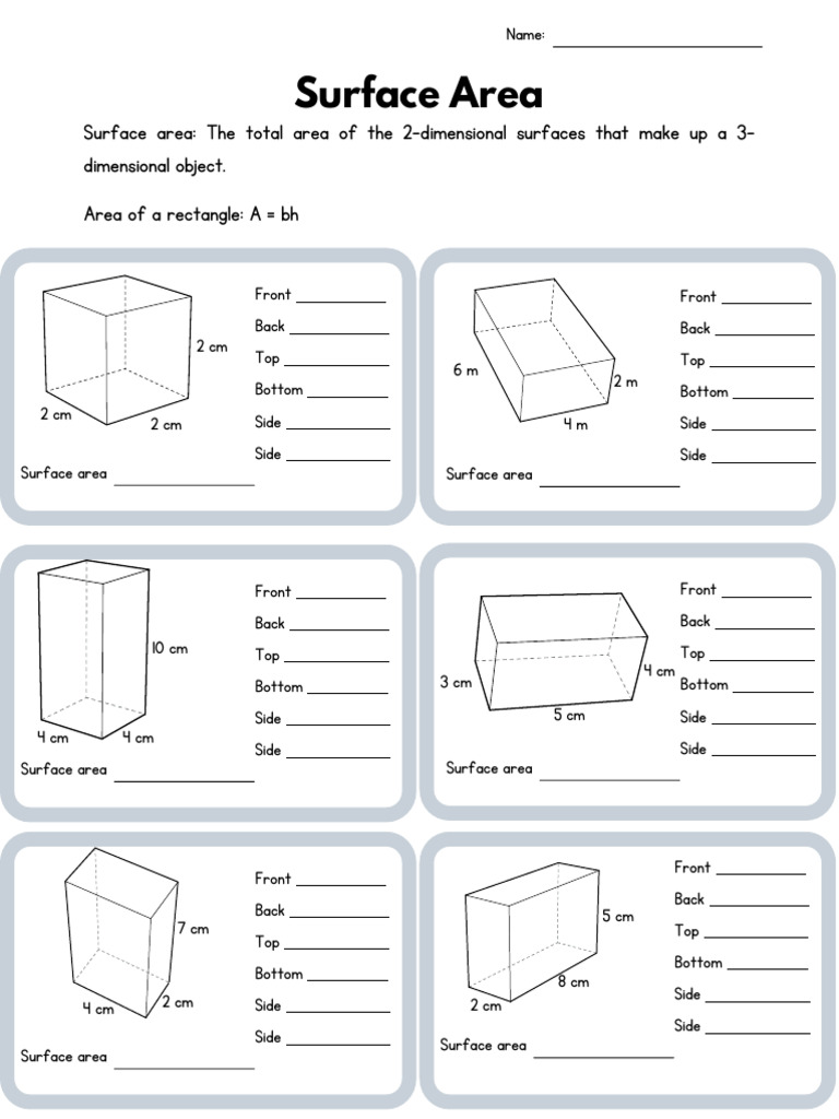 Surface Area PDF