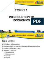 Topic 1 Introduction To Economics