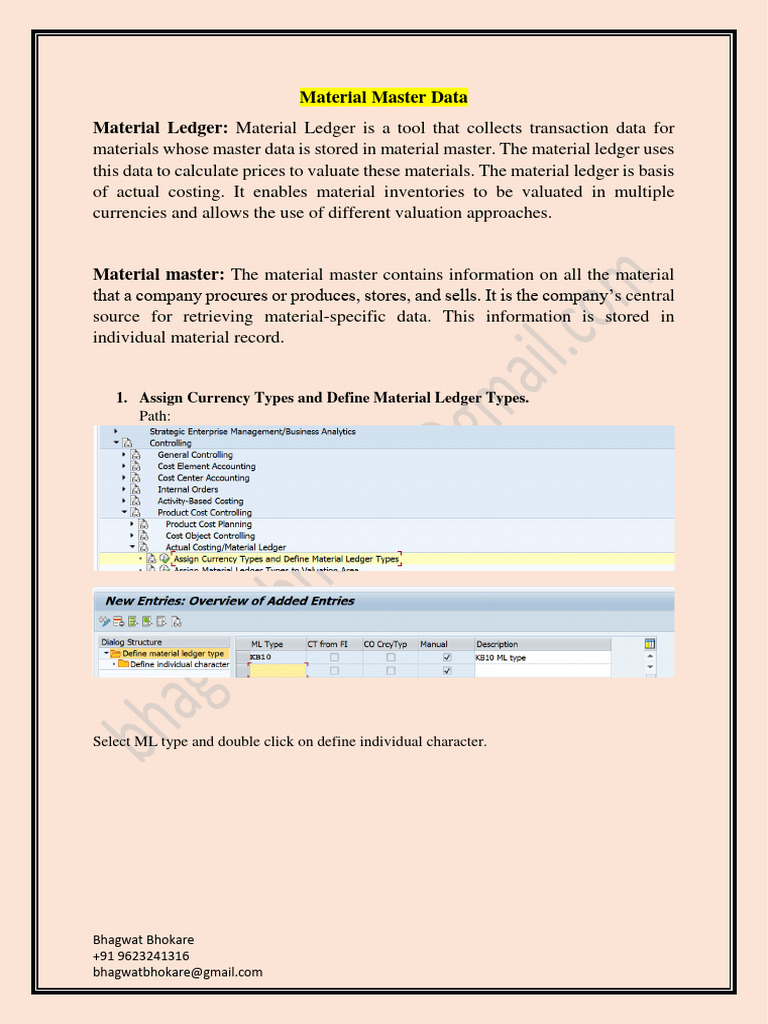 Material Master Data Management Guide | PDF | Business | Computers