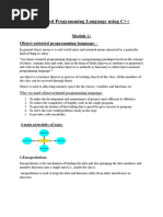 Object Oriented Programming Language Using C++