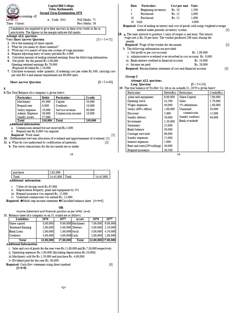 Accounting Exam for Grade 12 Students | PDF | Debits And Credits | Dividend