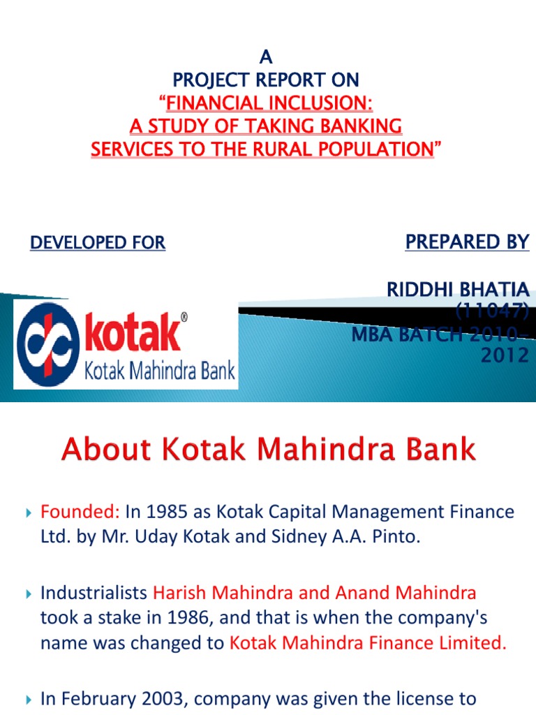 Financial Inclusion in Rural Banking | PDF | Financial Inclusion | Banks
