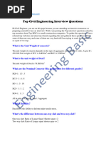 Top Civil Engineering Interview Questions