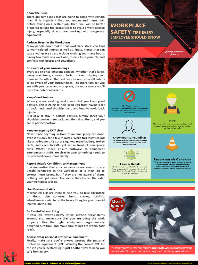 04 Workplace Safety Tips Every Employee Should Know PDF
