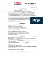 SST Class 8 Part Test-1