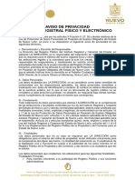 Aviso de Privacidad Ircnl Integral Acervo Registral 33