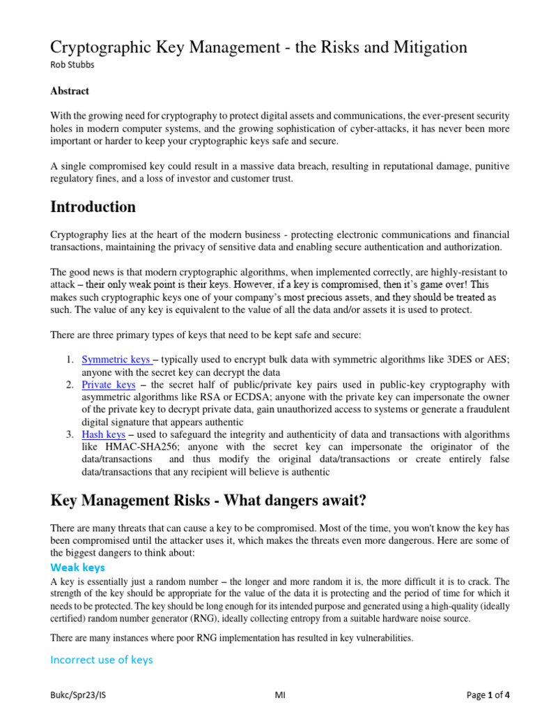 Key Management 02062023 025048pm | PDF | Key (Cryptography) | Public ...