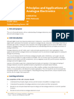 Unit 57 Principles and Applications of Analogue Electronics