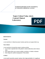 Critical Value Alert Training PPT - 2