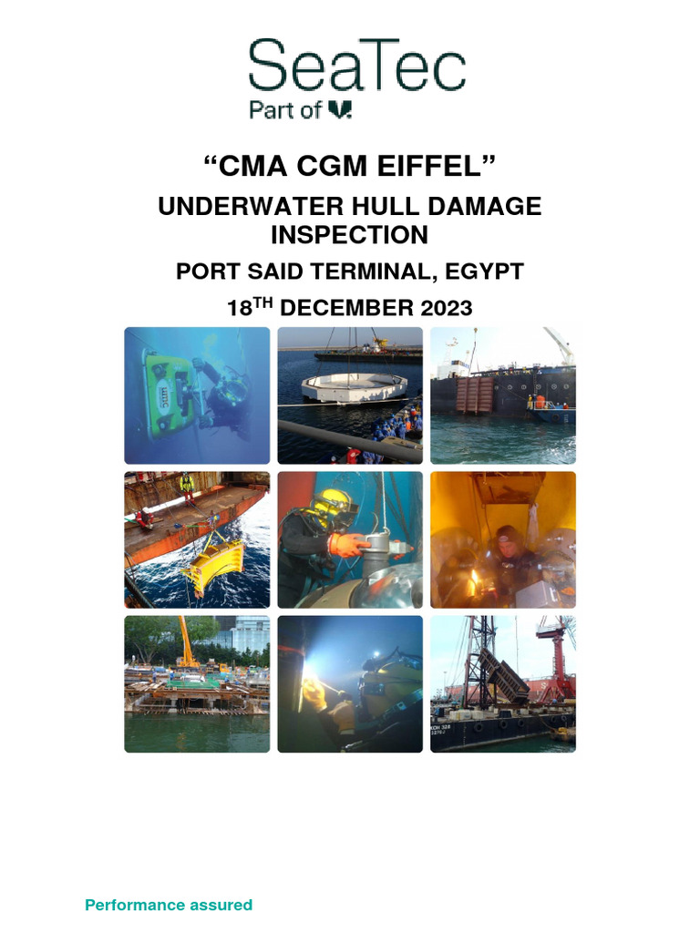 REPORT - CMA CGM EIFFEL - Underwater Hull Damage Inspection at Port ...